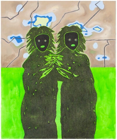 Two Figures II by Thebe Phetogo, contemporary African artwork